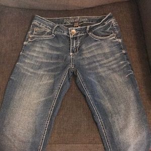 Juniors girl blue jeans pants
